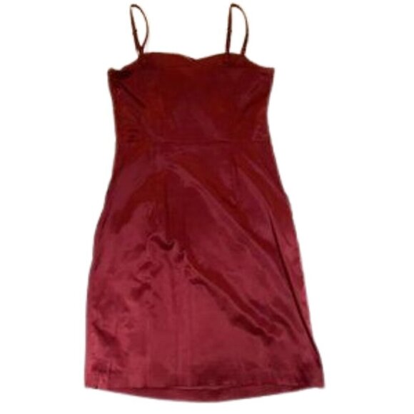 Reitmans Red Satin Cocktail Dress w Removable Straps Sz 3 - Picture 6 of 11